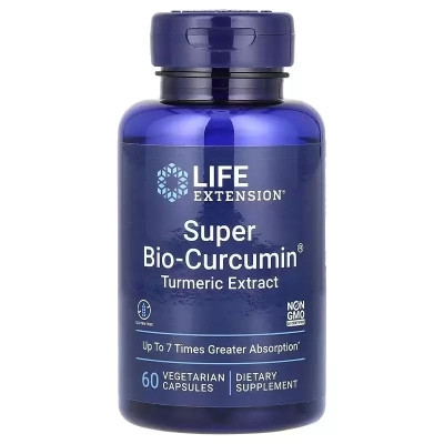 Вітамінно-мінеральний комплекс Life Extension Куркумін, 400 мг, Super Bio Curcumin, Turmeric Extract, 60 вегетаріанських
