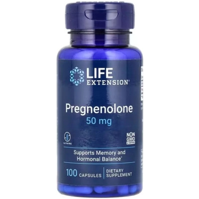 Вітамінно-мінеральний комплекс Life Extension Прегненолон, Pregnenolone, 100 капсул (LEX-30210)