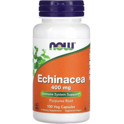 Трави Now Foods Ехінацея, 400 мг, Echinacea, 100 вегетаріанських капсул (NOW-04660)