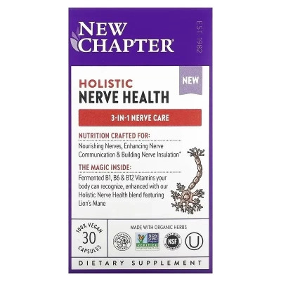 Вітамінно-мінеральний комплекс New Chapter Здоров'я нервової системи, Holistic Nerve Health, 30 капсул (NCR-90366)