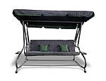 Садова гойдалка-диван Relax Plus 4 місцева сіра, фото 2