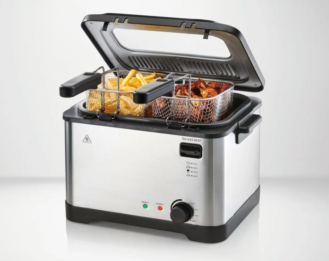 Фритюрниця, подвійна фритюрниця Silver Crest SEF3 2000 C2 4л, 3 корзини, фото 1