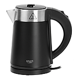 Електрочайник енергозберігаючий Adler AD 1372 чорний 0.6л, фото 2
