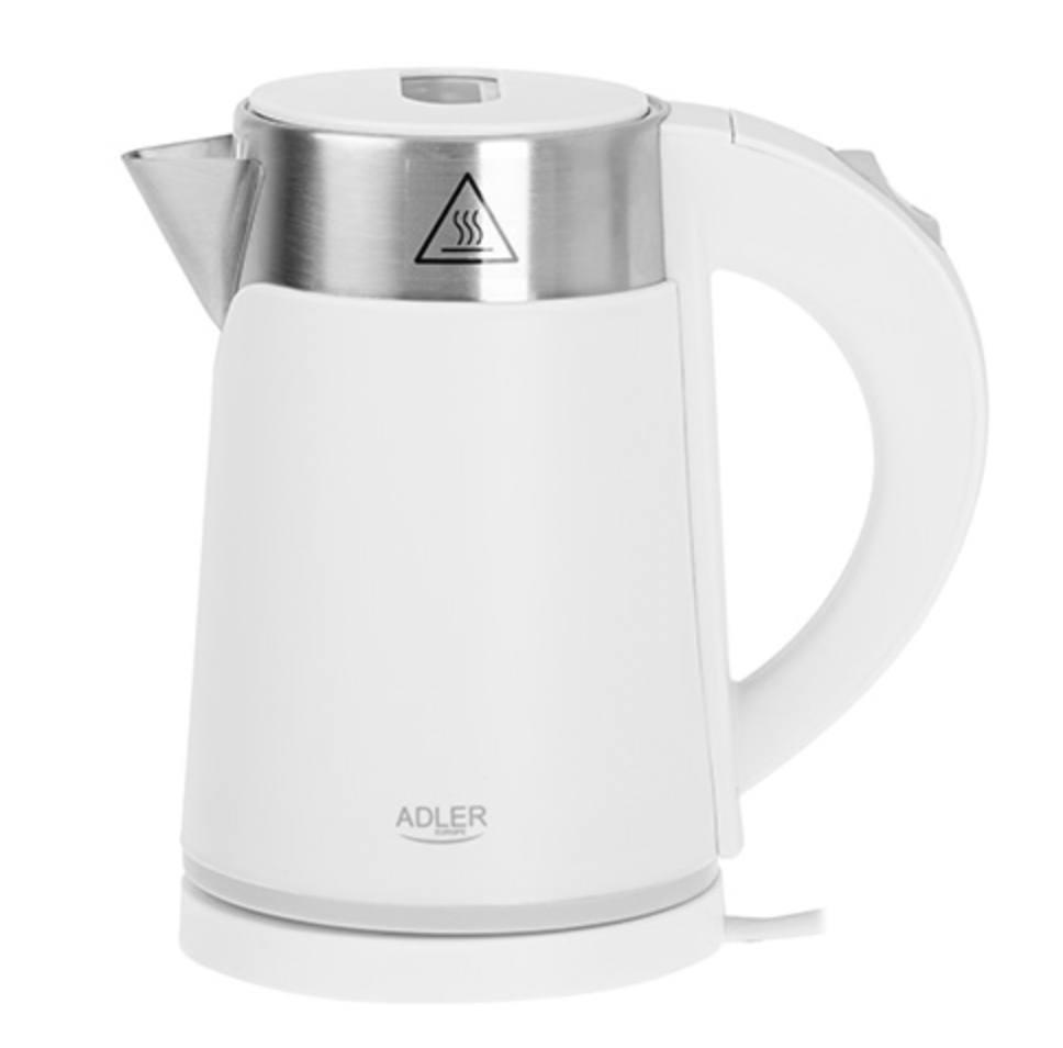 Електрочайник, енергозберігаючий чайник Adler AD 1372 білий 0.6л, фото 1