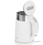 Електрочайник, енергозберігаючий чайник Adler AD 1372 білий 0.6л, фото 3
