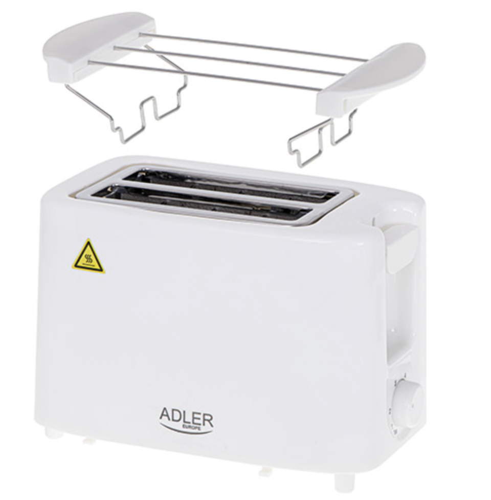 Тостер, бутербродниця Adler AD 3223 з решіткою для булочок, фото 1