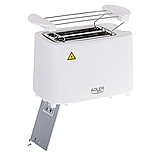 Тостер, бутербродниця Adler AD 3223 з решіткою для булочок, фото 6