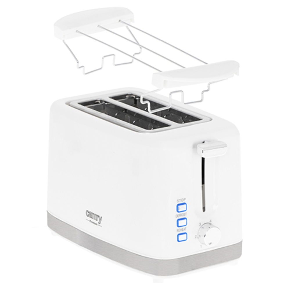 Тостер, тостерниця 2 скибочки Camry CR 3219 з функцією розморожування, фото 1