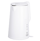 Електрочайник, електричний чайник Adler AD 1345 білий LED регулятор температури, фото 2