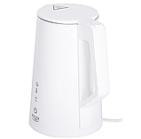 Електрочайник, електричний чайник Adler AD 1345 білий LED регулятор температури, фото 3