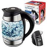 Електрочайник, електричний чайник Esperanza EKK026 скляний корпус, фото 3