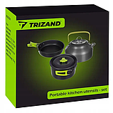 Набір туристичного посуду 18в1, посуд для кемпінгу Trizand 14224 антипригарний, фото 5
