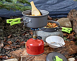 Набір туристичного посуду 18в1, посуд для кемпінгу Trizand 14224 антипригарний, фото 8