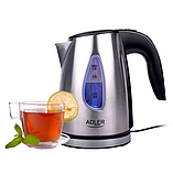 Електрочайник, електричний чайник Adler AD 1203 нержавіюча сталь 1.0 л, фото 6
