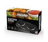 Електроплита, настільна плита Mesko MS 6509 з терморегуляторами, фото 4