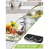 Електроплита, настільна плита Mesko MS 6509 з терморегуляторами, фото 5