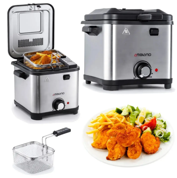 Міні фритюрниця, компактна фритюрниця Ambiano 97305 900Вт 1,5л, фото 1