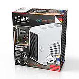 Тепловентилятор, обігрівач Adler AD 7725 білий з термостатом, фото 7