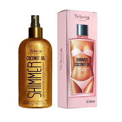 Кокосова олія для засмаги з шиммером ЗолотоTop Beauty Coconut oil Shimmer Gold 200мл