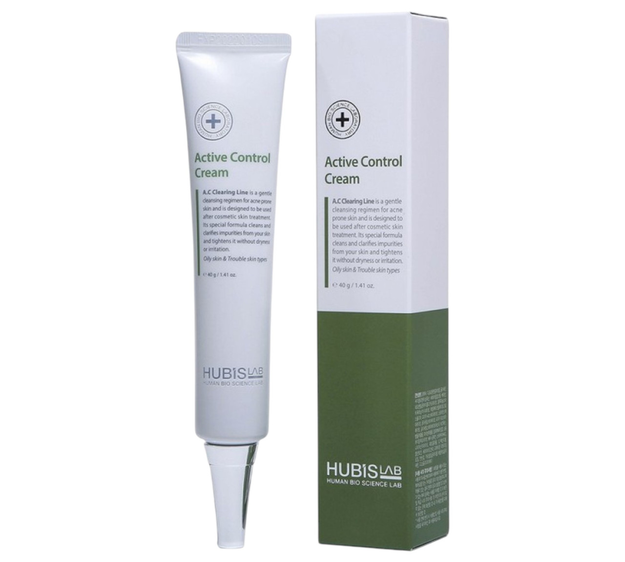 Себорегулюючий протизапальний крем HUBISLAB Active Control Cream 40g для проблемної/жирної шкіри, фото 1