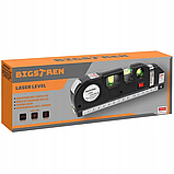 Лазерний рівень багатофункціональний з рулеткою 250 см Bigstren (21747), фото 4