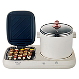 Станція для сніданку 2 в 1 - Гриль та каструля Adler AD 6421, фото 6