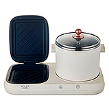 Станція для сніданку 2 в 1 - Гриль та каструля Adler AD 6421, фото 7