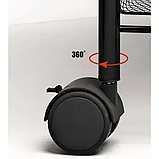 Кухонний стелаж з трьома полицями Ruhhy 24749 мобільний металевий органайзер для кухні та ванної кімнати, фото 4