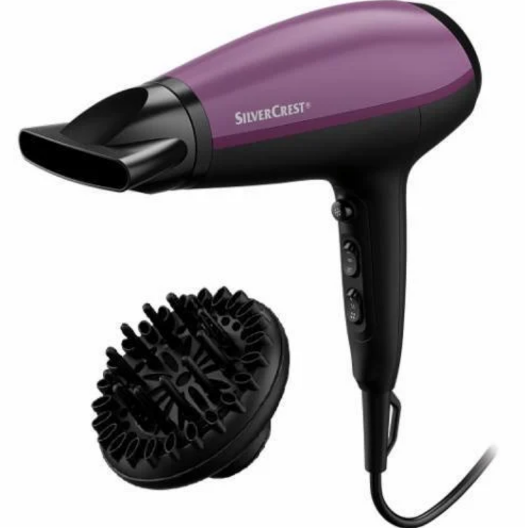 Фен Silver Crest GSHDB 2200Вт фіолетовий з чорним, фото 1