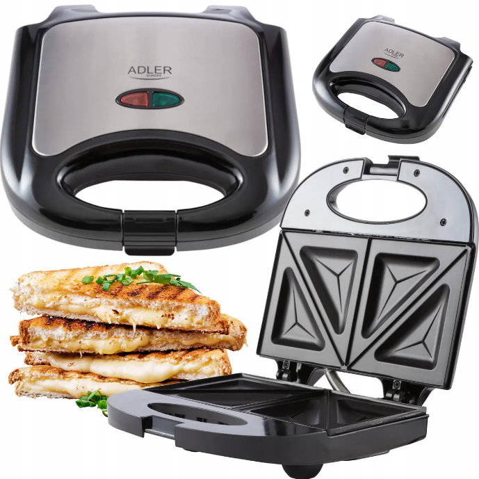 Сендвічниця, бутербродниця Adler AD 3015 (750Вт), фото 1