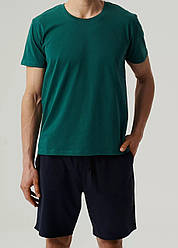 Піжама чоловіча домашній комплект шорти+футболка atlantic NMP-379