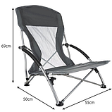Крісло туристичне на 100 кг розкладне для риболовлі кемпінгу Trizand 23923, фото 2