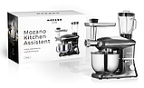 Планетарний міксер тестоміс 3в1 Mozano Kitchen Assistent 3200 Вт сірого кольору AGD/ROB /02#SZA, фото 10