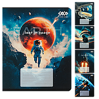 Зошит учнівський шкільний, COSMO, 24аркуша, клітинка, асорті, KIDS LINE