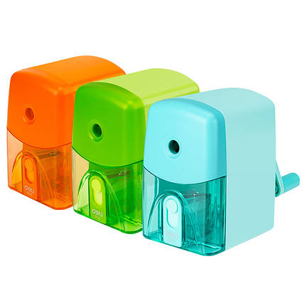 Точилка механическая Deli 0635Е микс пластик, офисная, фото 1