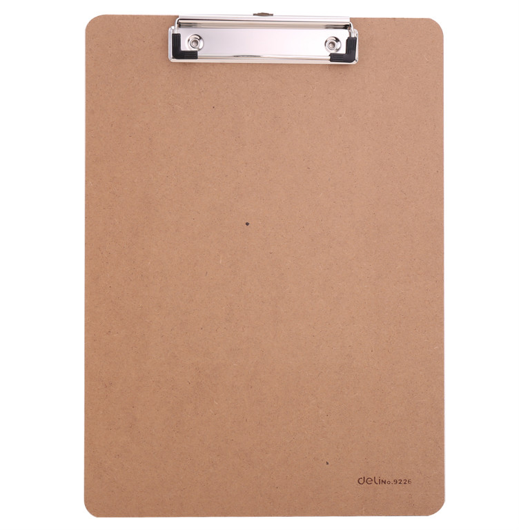 Планшет Deli 9226 коричневий А4 корковий з метал/кліпсою