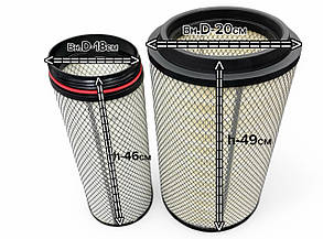 Повітряний фільтр на генератор PU2846 ZX0272 WG9725191102/03