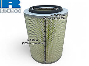 Повітряний фільтр Hyundai HD78 42327E FA3132 PURHA0236 Ricardo