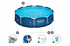 Круглий басейн-стійка Каркасний басейн Bestway 305 х 305 см, фото 3
