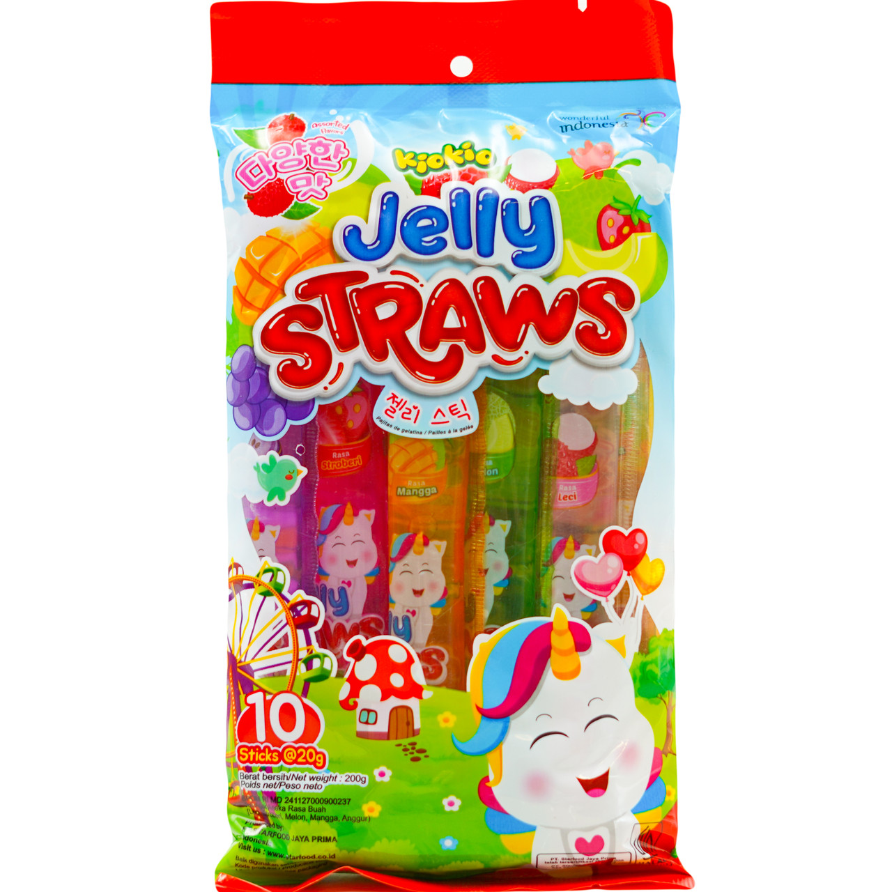 Желейки Straws Mix Fruit Pack KIOKIO 200 г