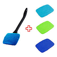 Щітка з мікрофібри для чищення скла автомобіля на ручці Glass Brush