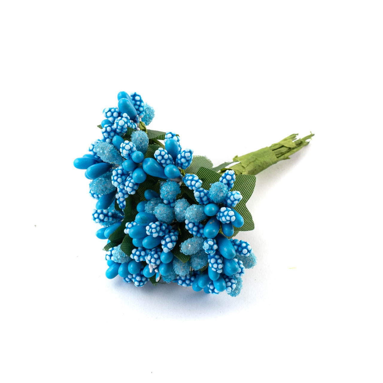 Декоративні тичинки додатки для квітів блакитний 8 см 12 шт DDK001, фото 1