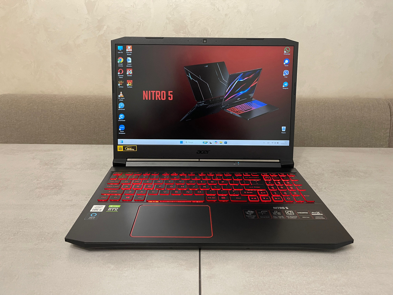 Ігровий ноутбук Acer Nitro AN515-55, 15,6" FHD IPS, i5-10300H, 16GB, 512GB, Nvidia GeForce RTX 3050 4GB