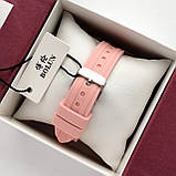 Жіночий наручний годинник Bolun, ніжно-рожевий, золотий корпус, м'який силіконовий ремінець, код - 2546b, фото 4