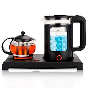 Чайник електричний на підставці зі скляним заварником XPRO 7855