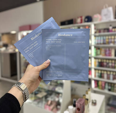 Гідрогелева маска для відновлення шкіри з керамідами та льодовиковою водою Biodance Cera-nol Real Deep Mask 34г, фото 2