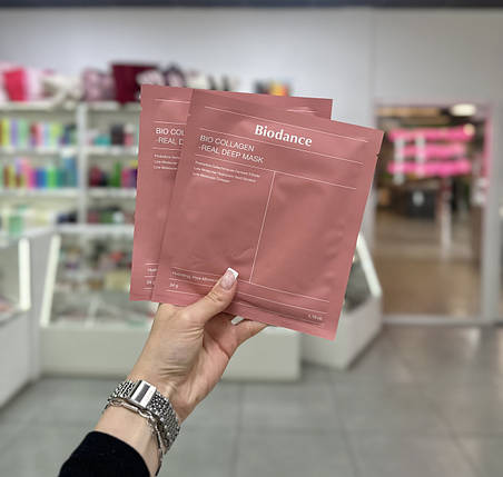 Відновлююча гідрогелева маска з колагеном Biodance Bio-Collagen Real Deep Mask 34г, фото 1