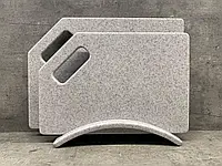 Набір кухонних дошок на підставці зі штучного акрилового каменю Mist 2 шт