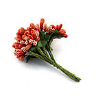 Декоративні тичинки додатки для квітів помаранчевий 8 см 12 шт DDK008, фото 2