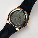 Жіночий наручний годинник Bolun чорний зі світлим циферблатом, силіконовий ремінець, золотий корпус, код - 2559b, фото 5